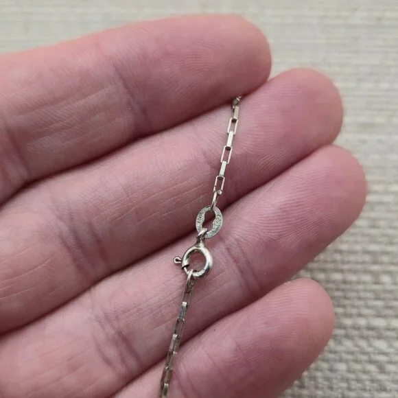 24 Inch Sterling Silver Large Textured Unique Heart Necklace A5946 - Picture 6 of 8